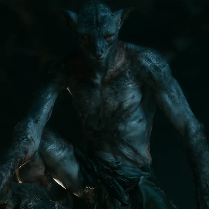 Foulmar crouched along a branch in the grey dark, bow lowered and nothing moving underneath.